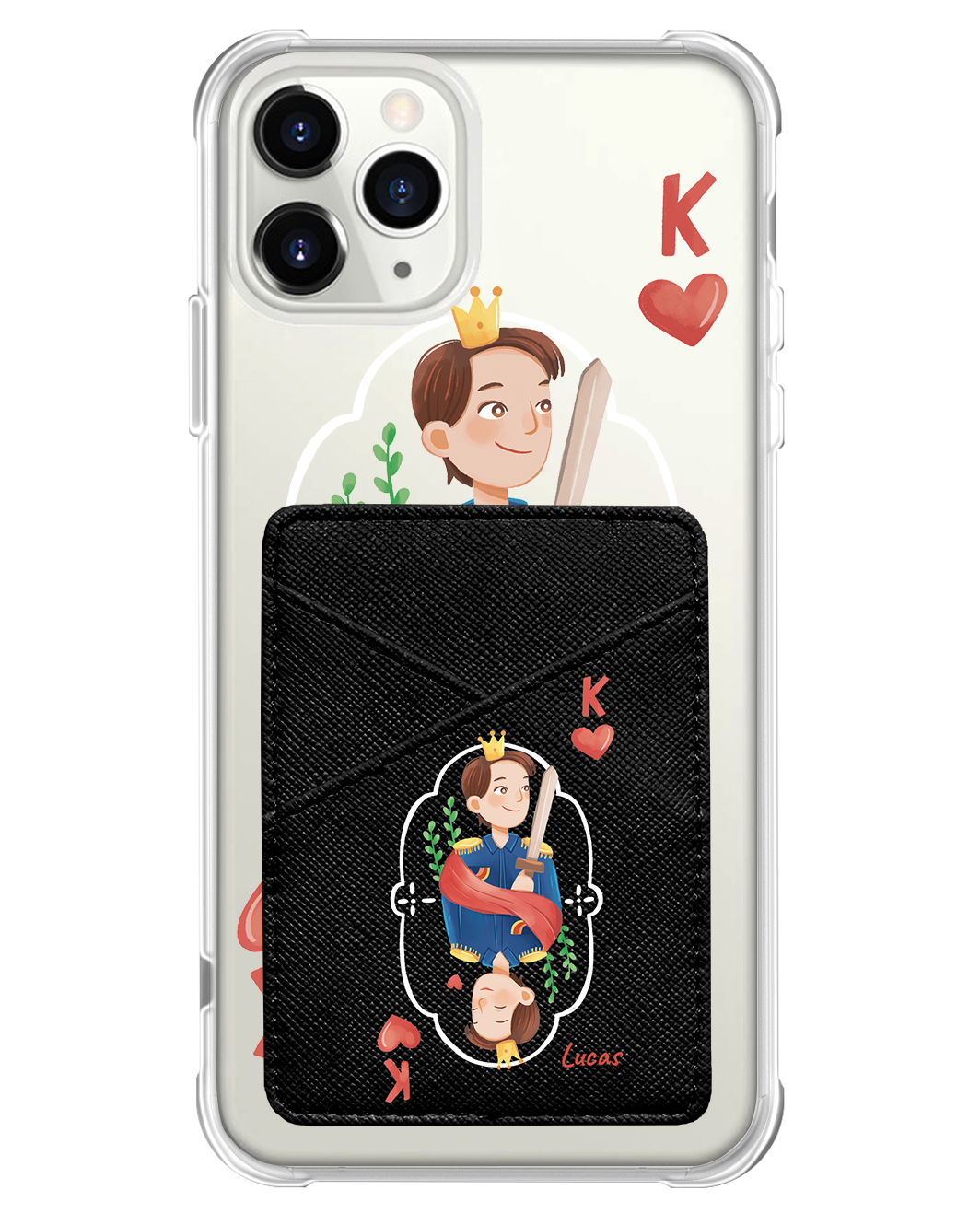 iPhone Phone Wallet Case - King (Couple Case)