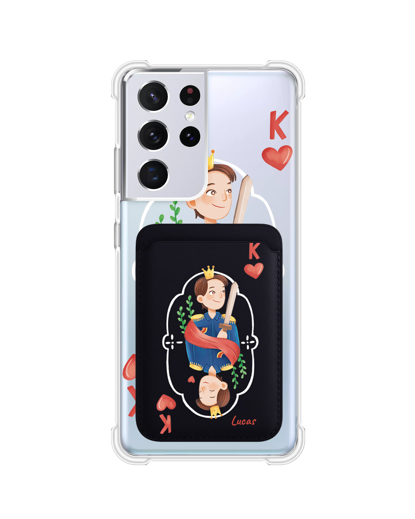 Android Magnetic Wallet Case - King (Couple Case)