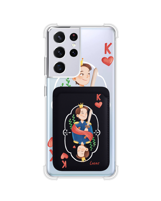 Android Magnetic Wallet Case - King (Couple Case)