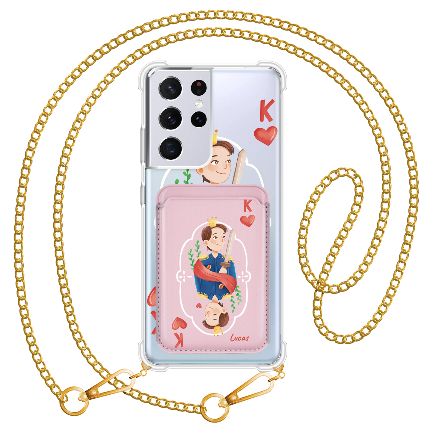 Android Magnetic Wallet Case - King (Couple Case)