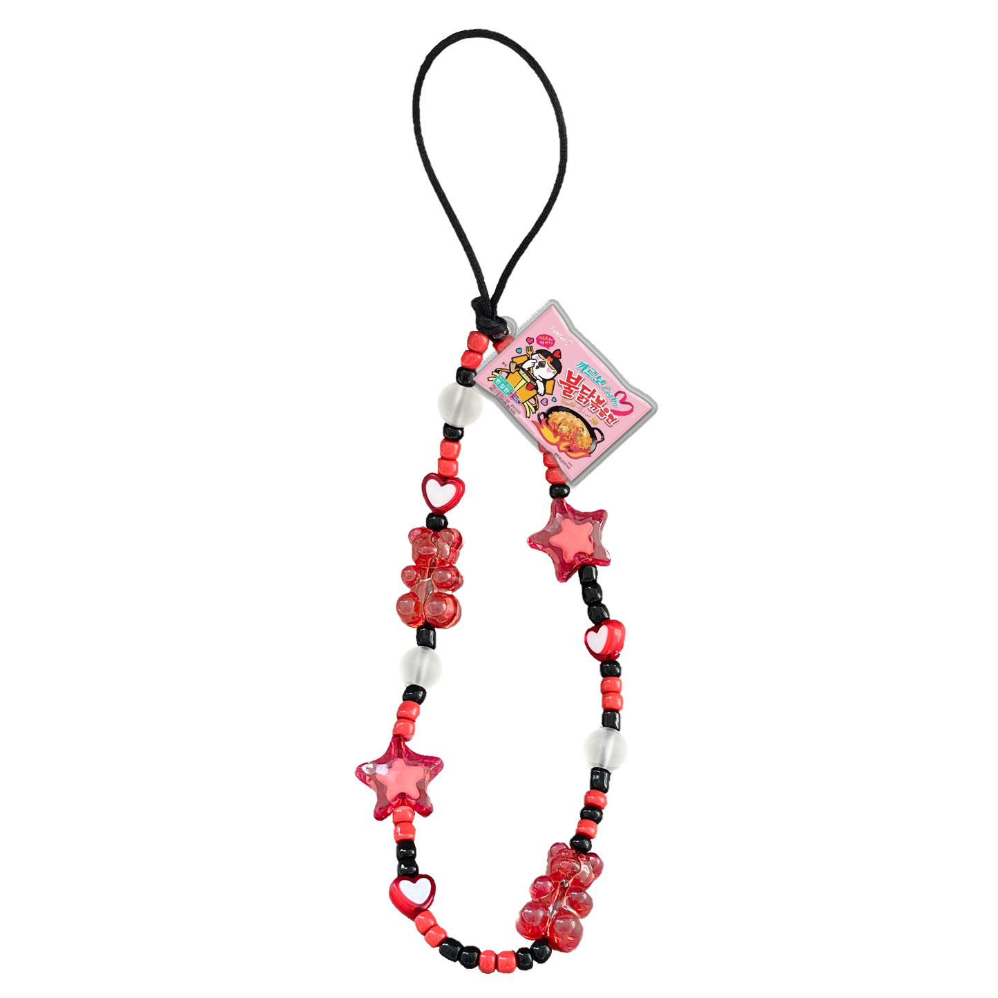 Beaded Strap with Acrylic Charm  - K-Ramyeon