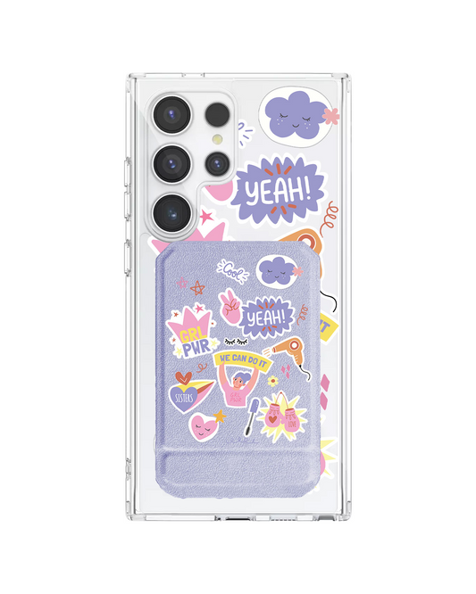 Android Magnetic Multifold Wallet - Girl Power Sticker Pack
