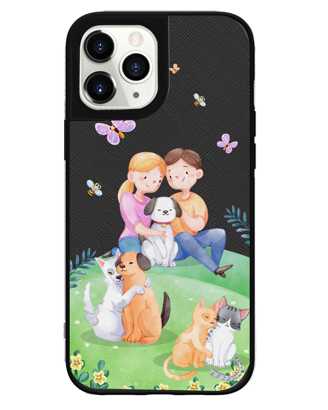 iPhone Leather Grip Case - Adorable Animals