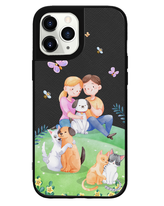 iPhone Leather Grip Case - Adorable Animals