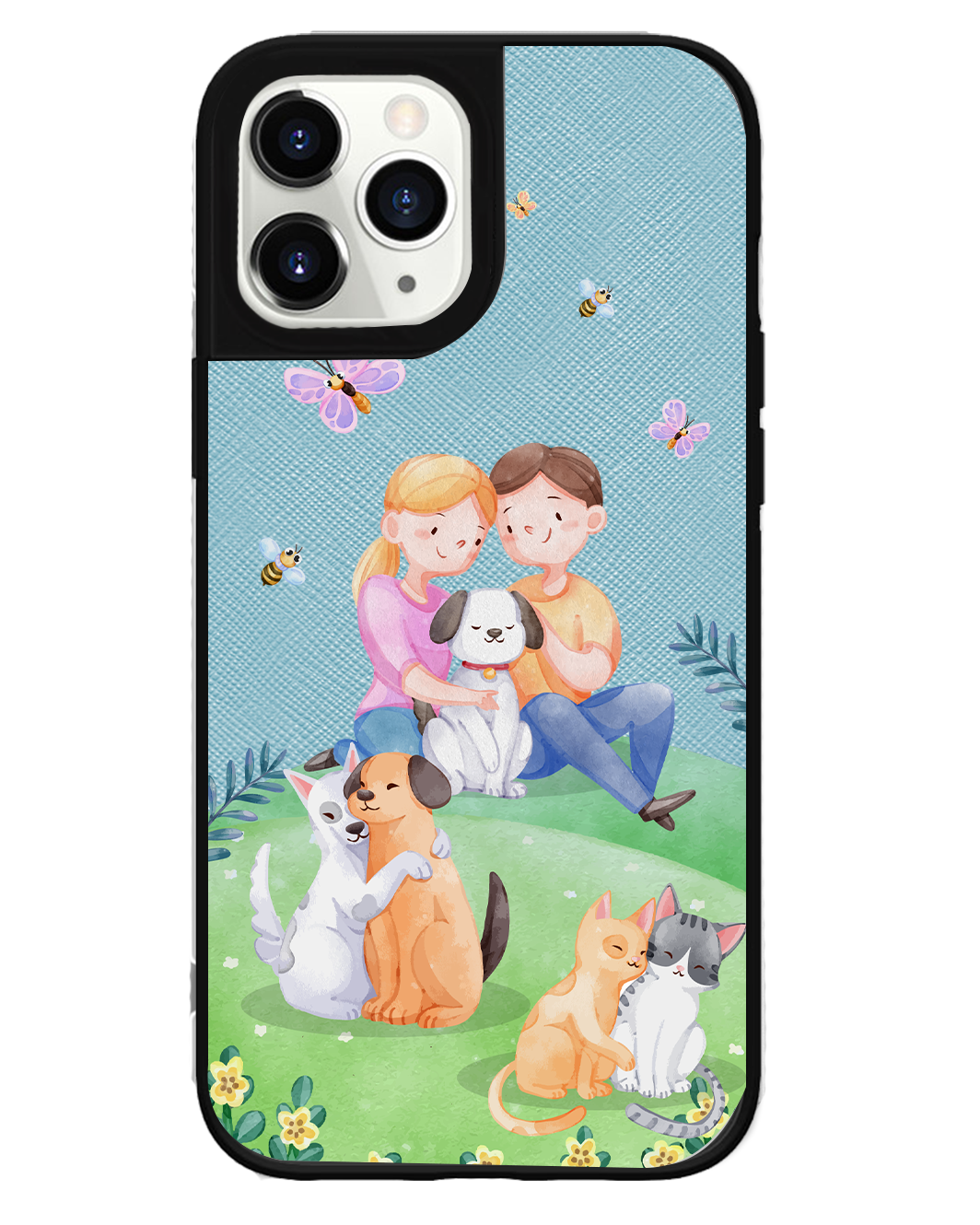 iPhone Leather Grip Case - Adorable Animals