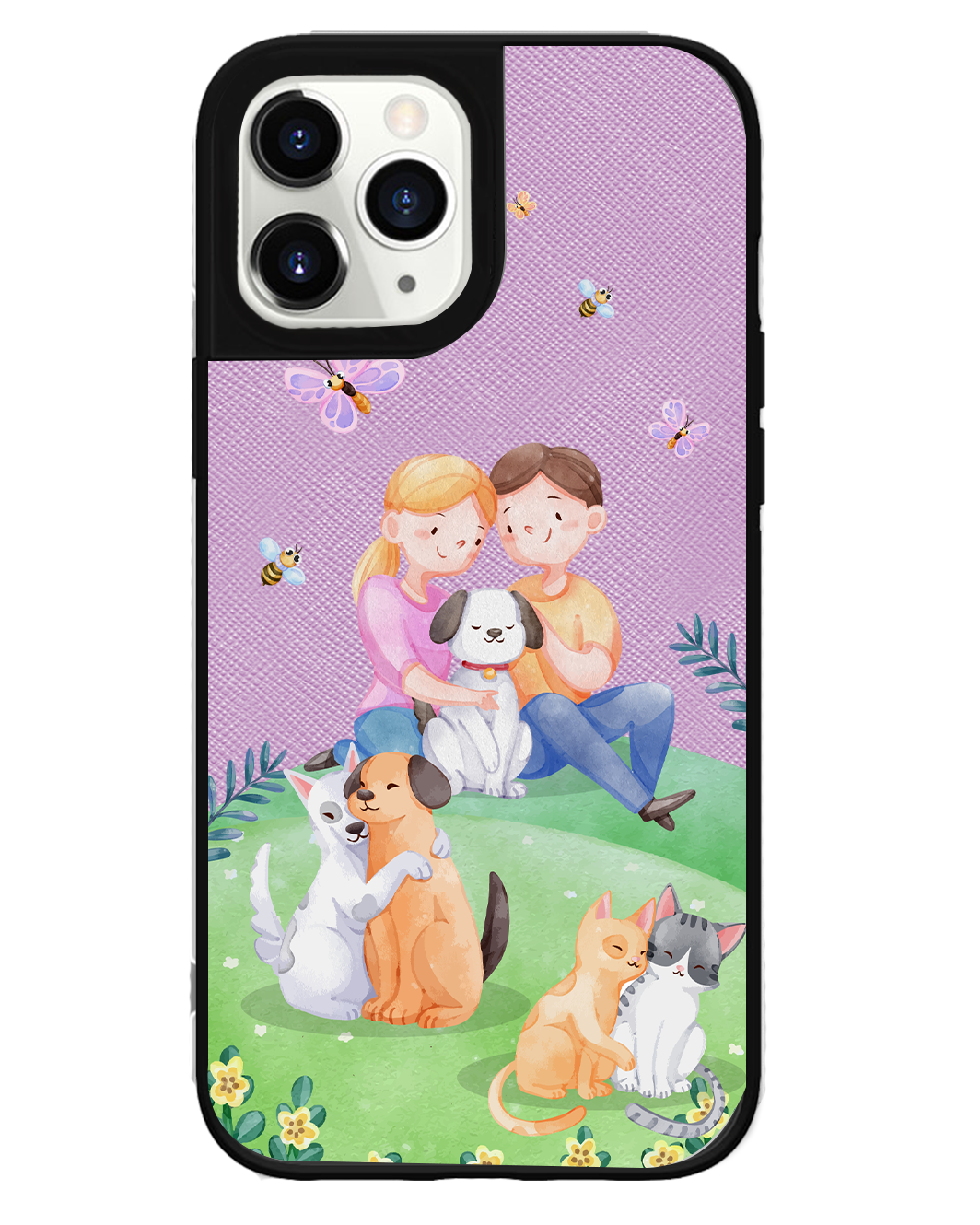 iPhone Leather Grip Case - Adorable Animals