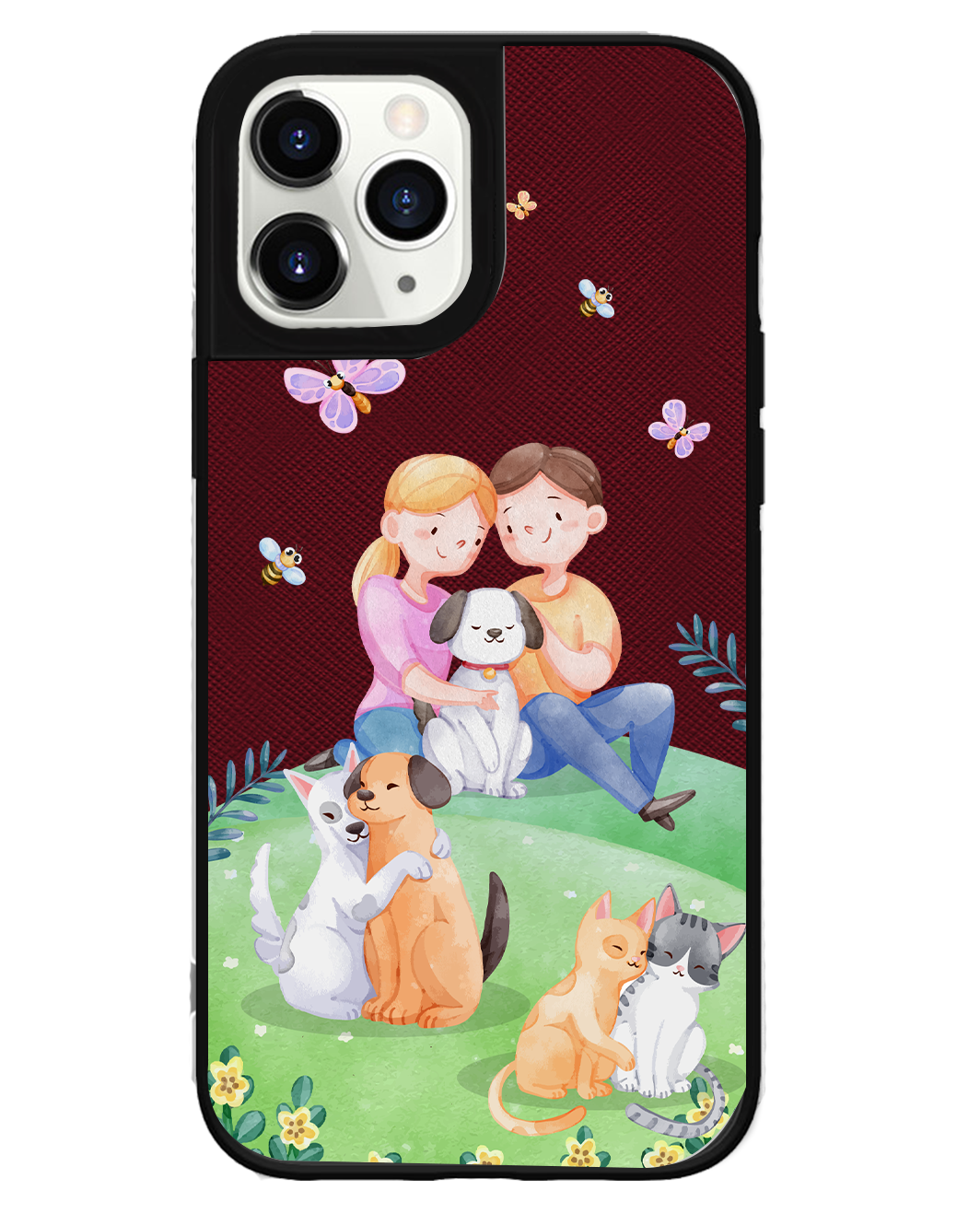 iPhone Leather Grip Case - Adorable Animals