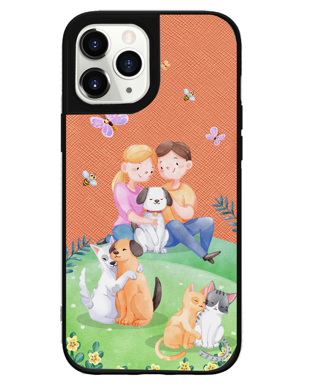 iPhone Leather Grip Case - Adorable Animals