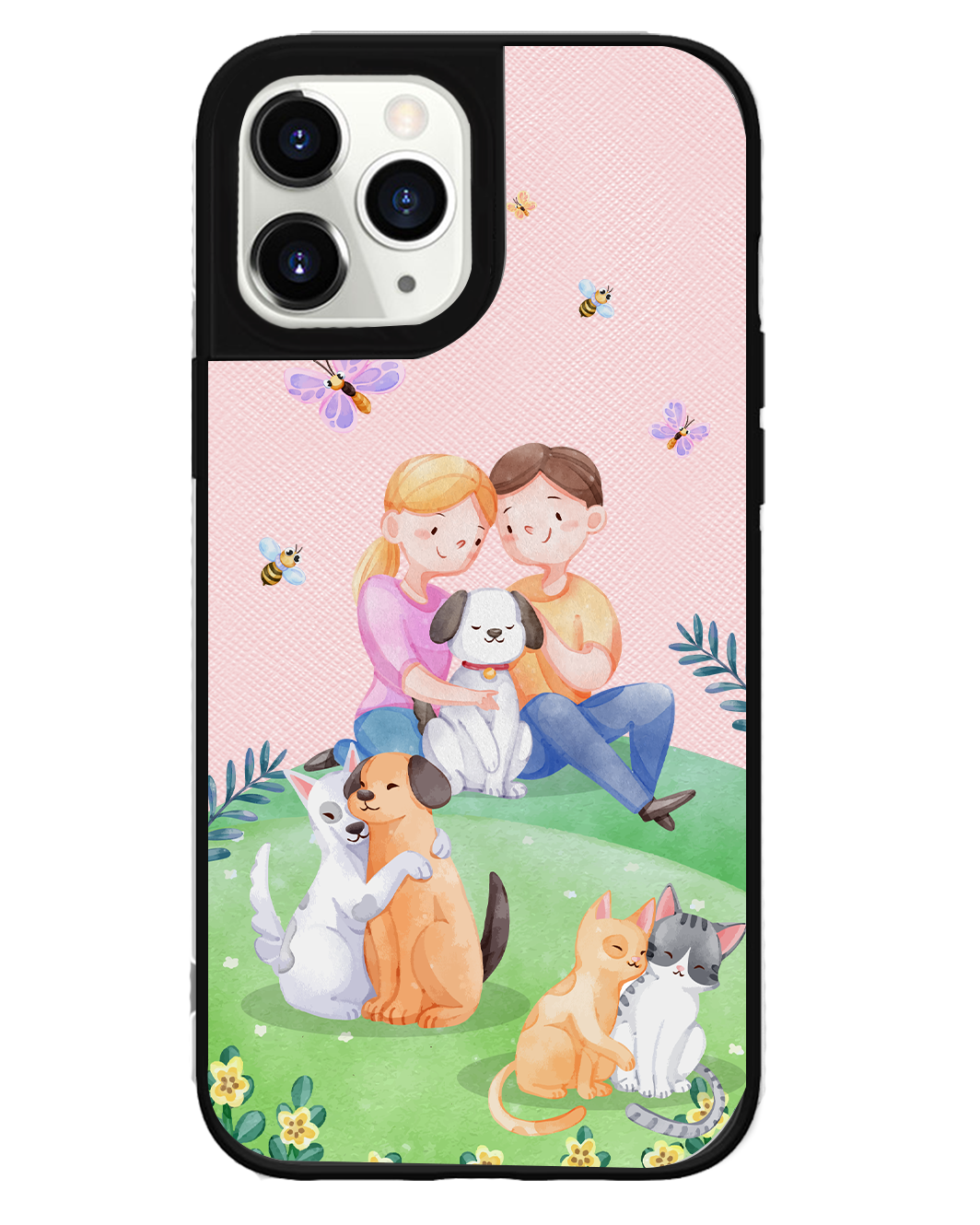 iPhone Leather Grip Case - Adorable Animals