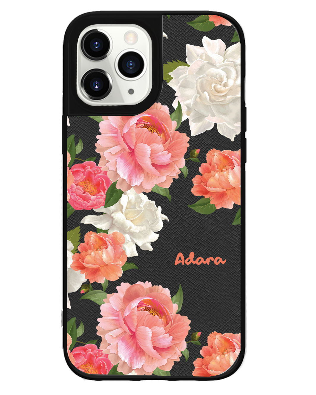 iPhone Leather Grip Case - August Peony