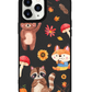 iPhone Leather Grip Case - Autumn Animals