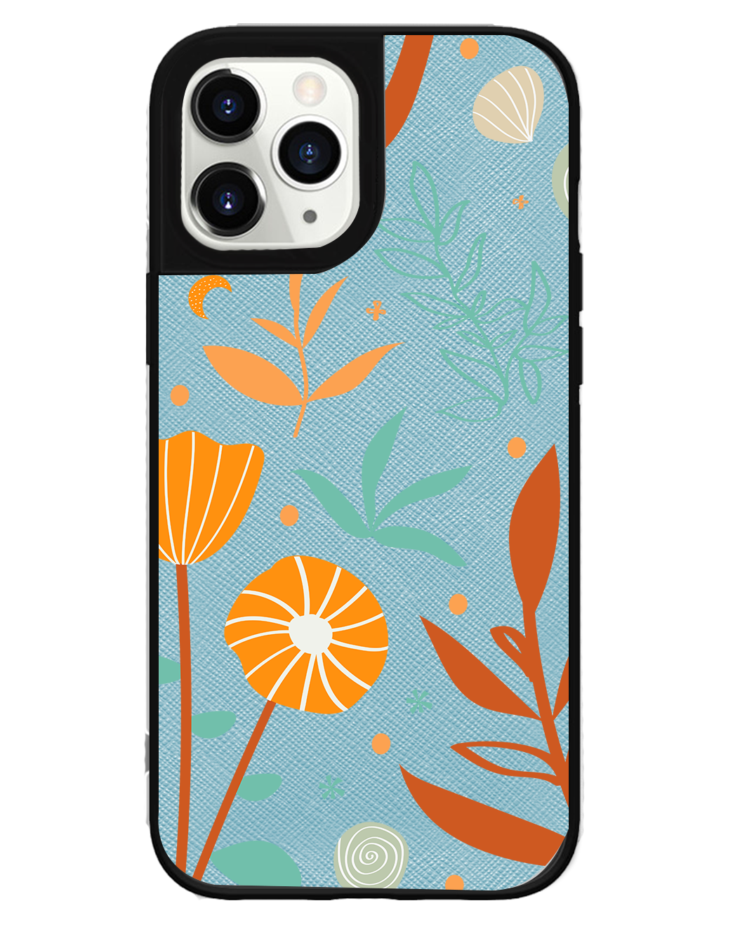 iPhone Leather Grip Case - Autumn Botanical