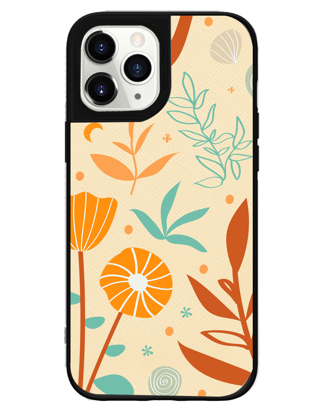 iPhone Leather Grip Case - Autumn Botanical