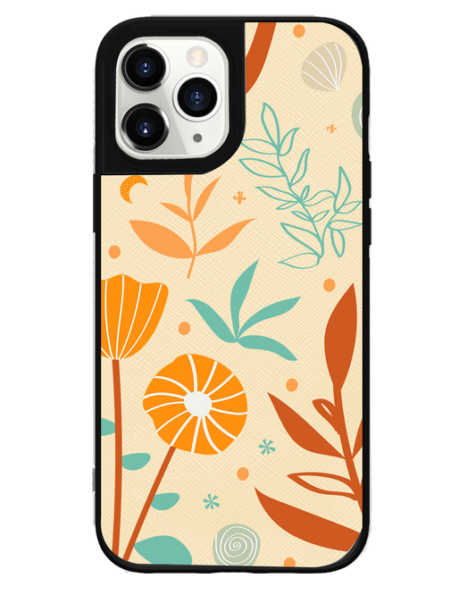 iPhone Leather Grip Case - Autumn Botanical