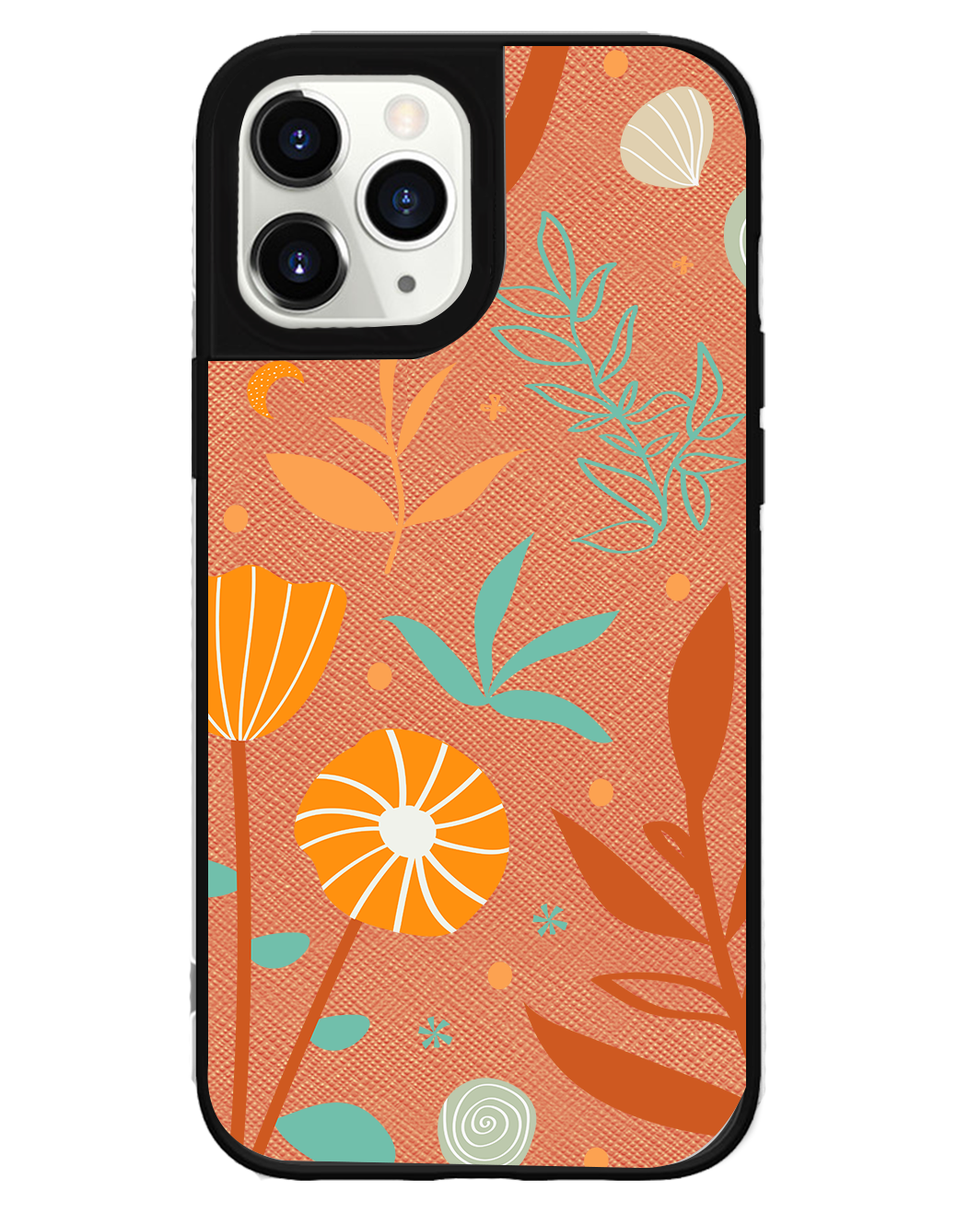 iPhone Leather Grip Case - Autumn Botanical