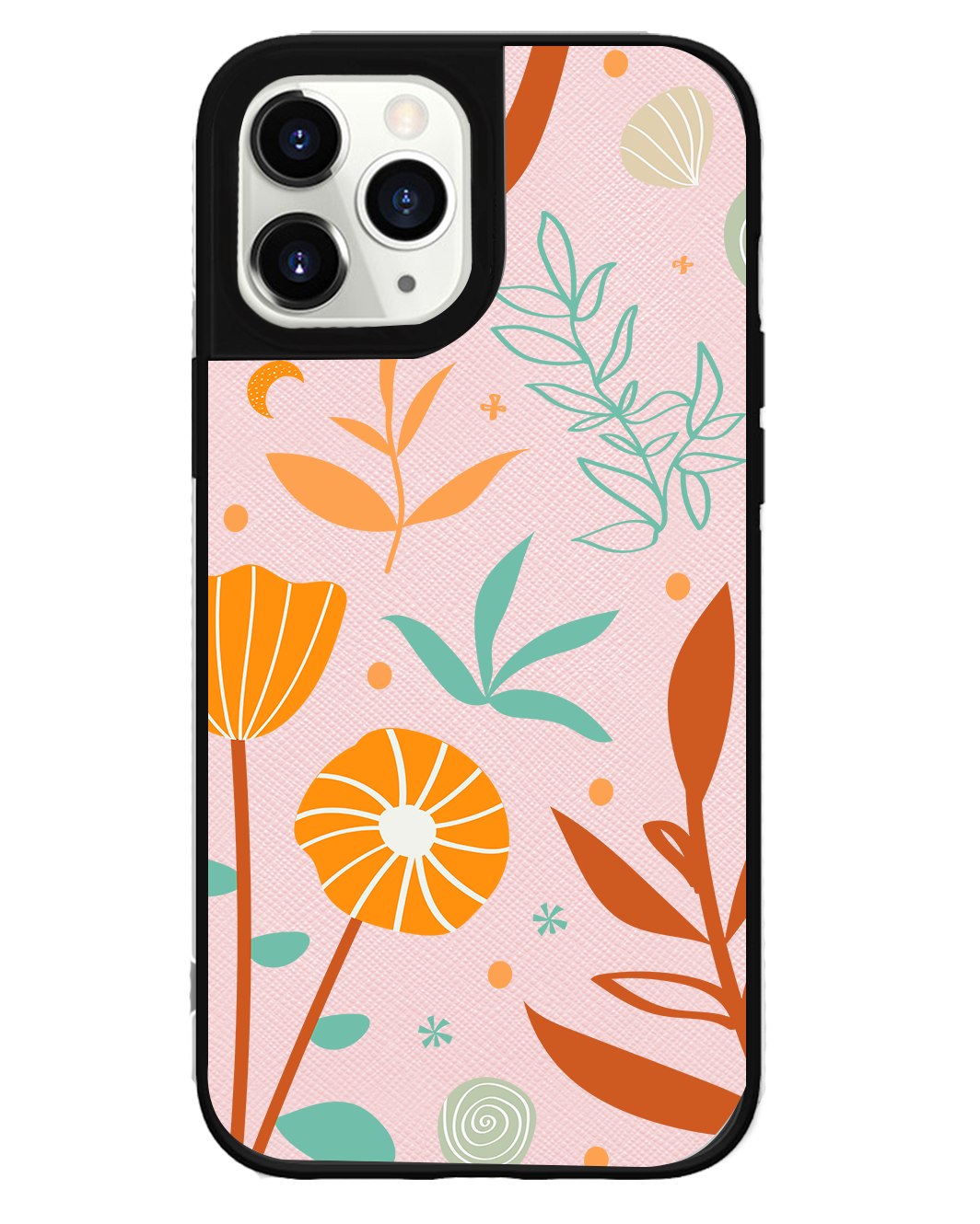 iPhone Leather Grip Case - Autumn Botanical