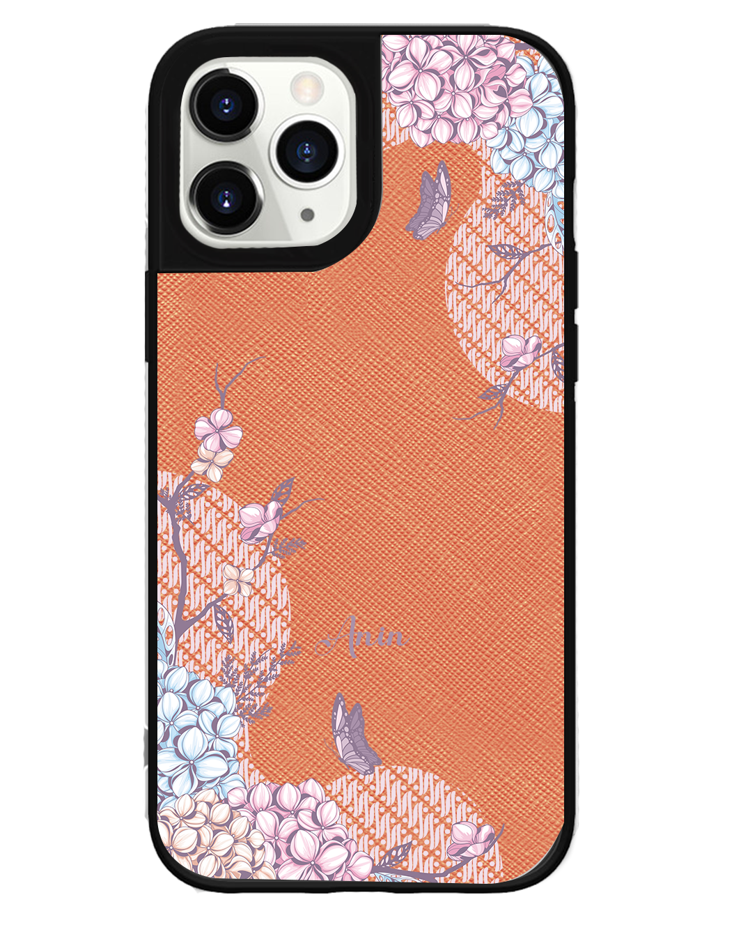 iPhone Leather Grip Case -  Batik Floral