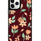 iPhone Leather Grip Case - Birth Flower 4.0