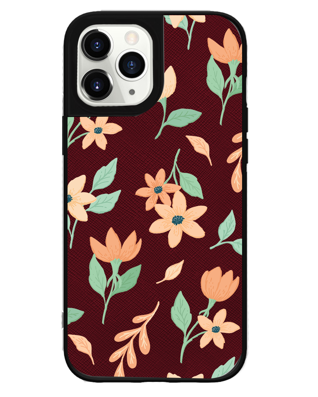 iPhone Leather Grip Case - Birth Flower 4.0