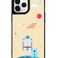 iPhone Leather Grip Case - Blue Alien