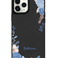 iPhone Leather Grip Case - Blue Florals