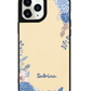 iPhone Leather Grip Case - Blue Florals