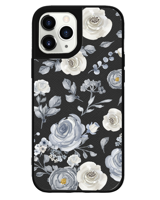 iPhone Leather Grip Case - Blue Rose