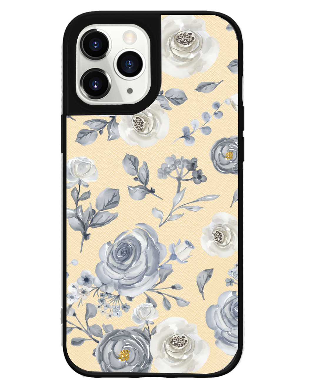 iPhone Leather Grip Case - Blue Rose