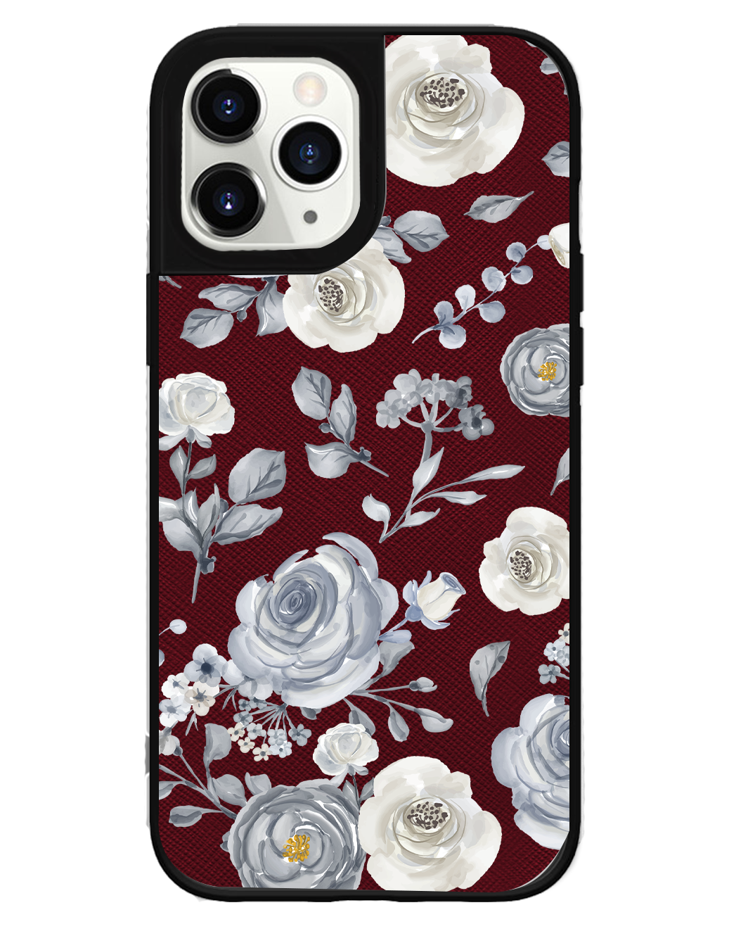 iPhone Leather Grip Case - Blue Rose