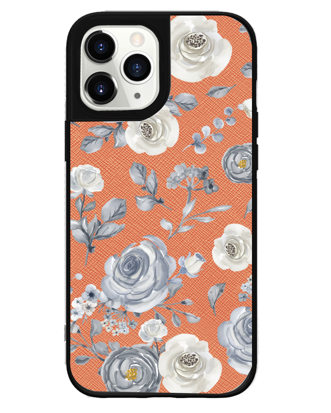 iPhone Leather Grip Case - Blue Rose