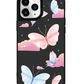 iPhone Leather Grip Case - Butterfly & Clouds