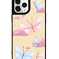 iPhone Leather Grip Case - Butterfly & Clouds