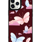 iPhone Leather Grip Case - Butterfly & Clouds