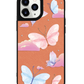 iPhone Leather Grip Case - Butterfly & Clouds