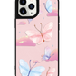 iPhone Leather Grip Case - Butterfly & Clouds