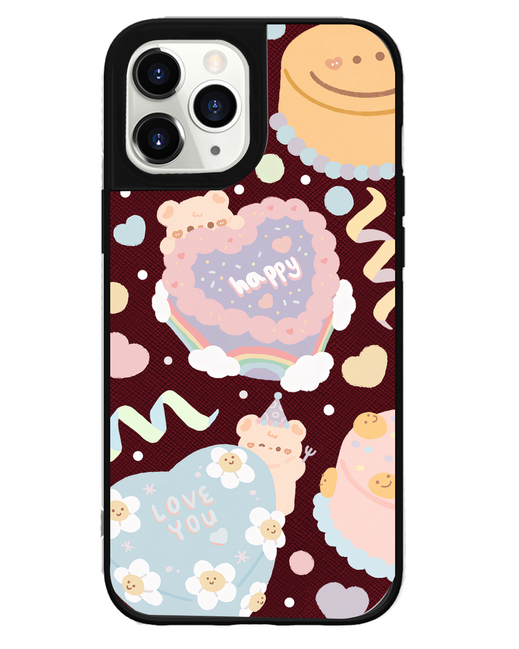 iPhone Leather Grip Case - Cake party