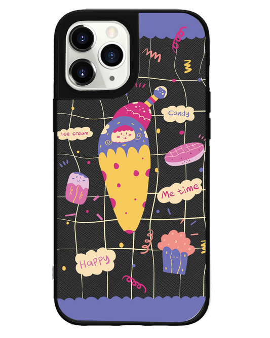 iPhone Leather Grip Case - Candy Doodle