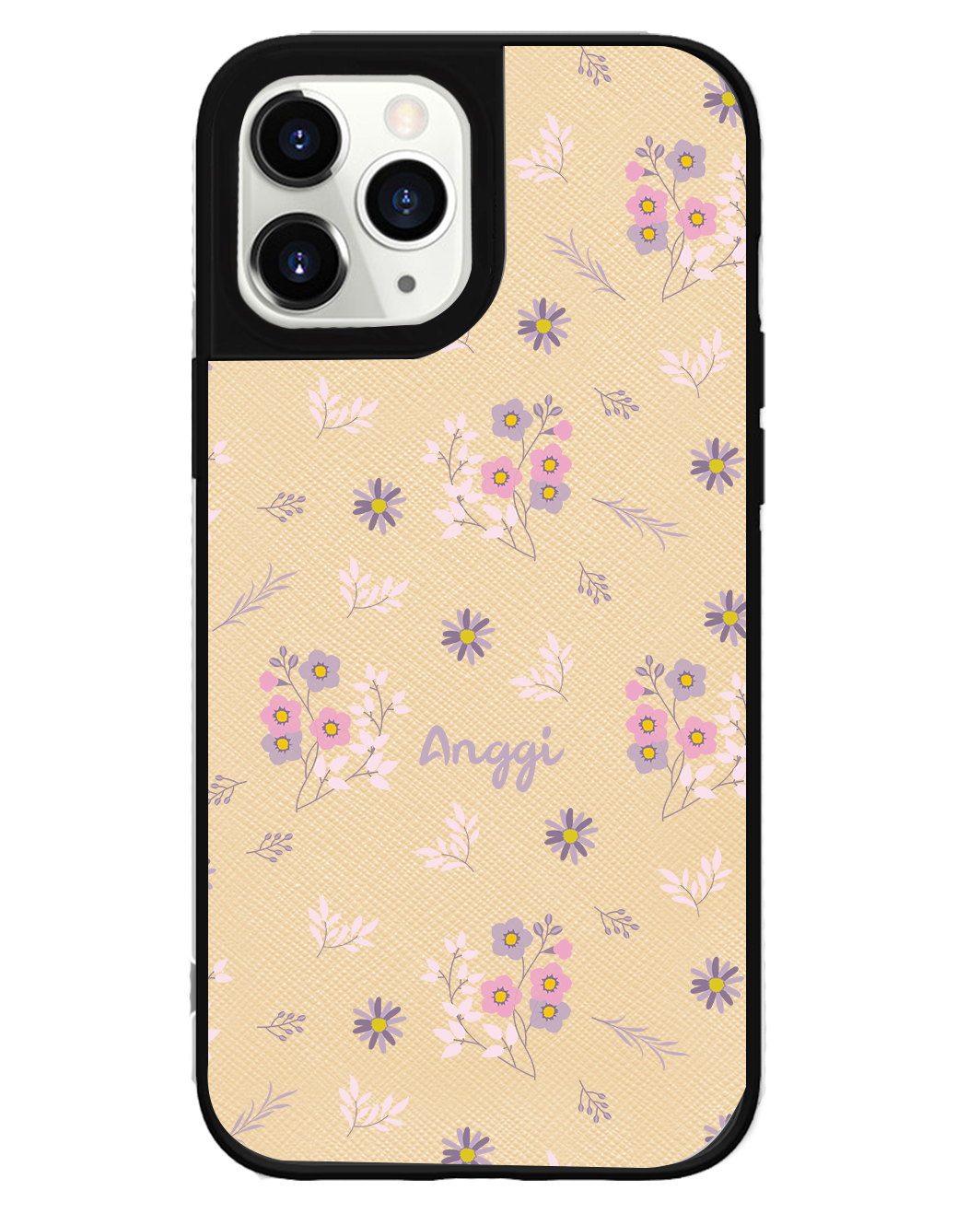 iPhone Leather Grip Case -  Cherry Blossom