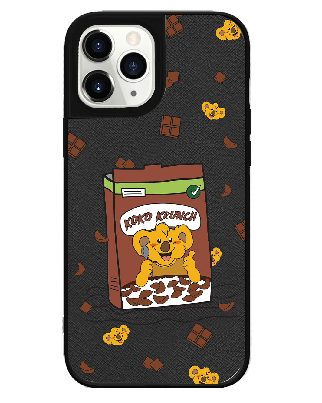 iPhone Leather Grip Case -  Choco Cereal