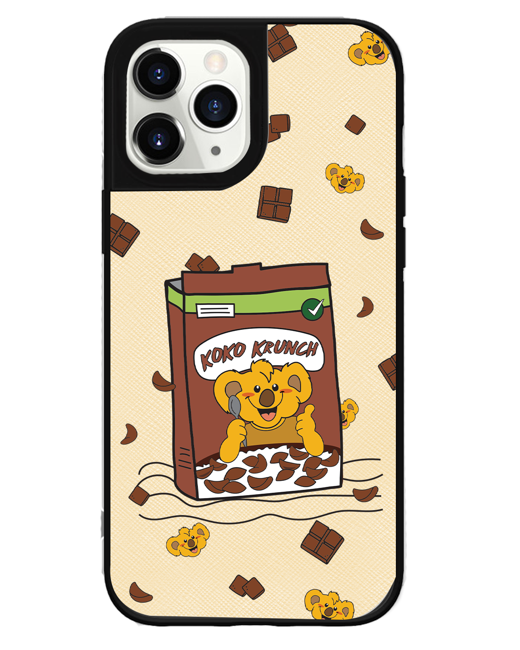 iPhone Leather Grip Case -  Choco Cereal