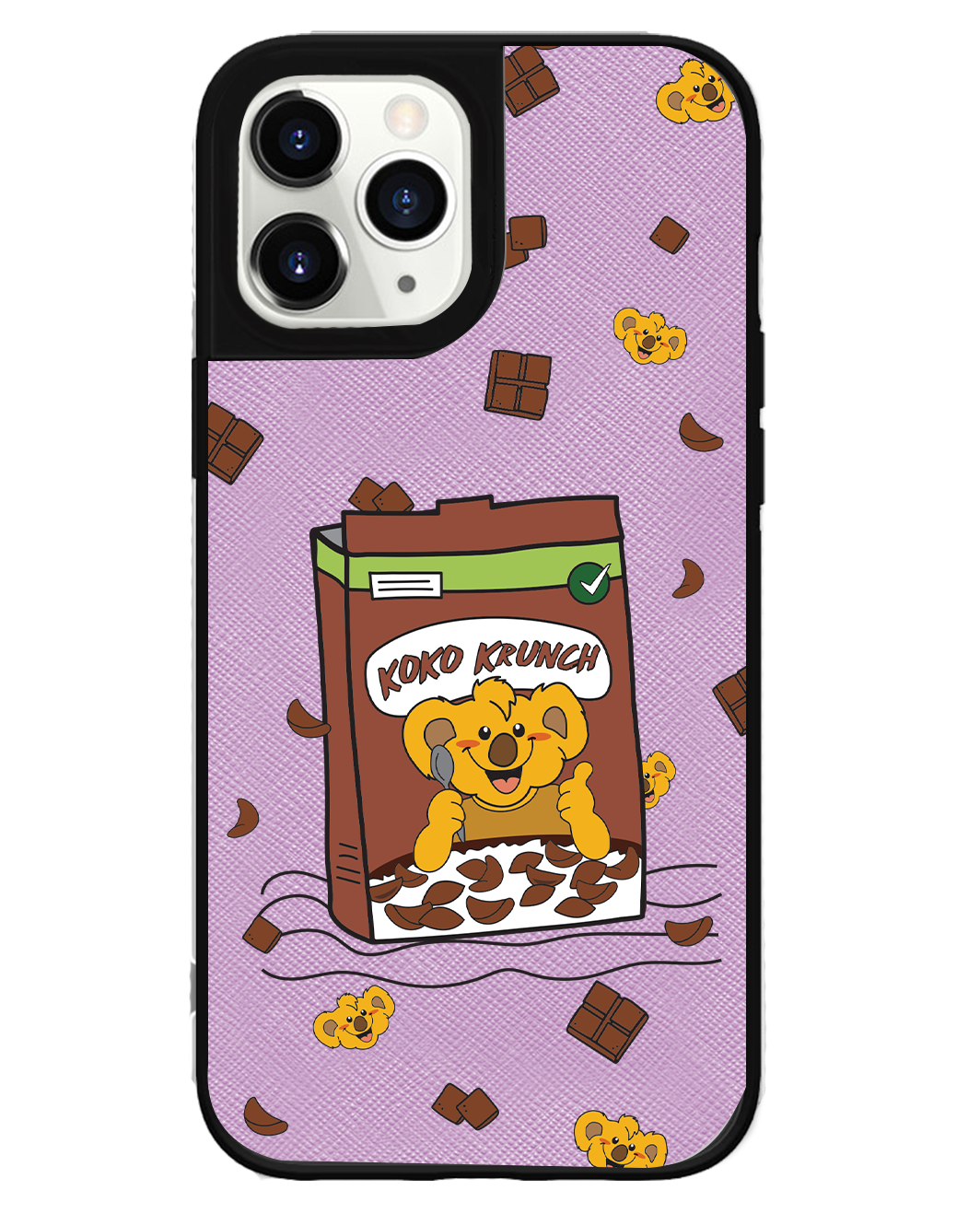 iPhone Leather Grip Case -  Choco Cereal