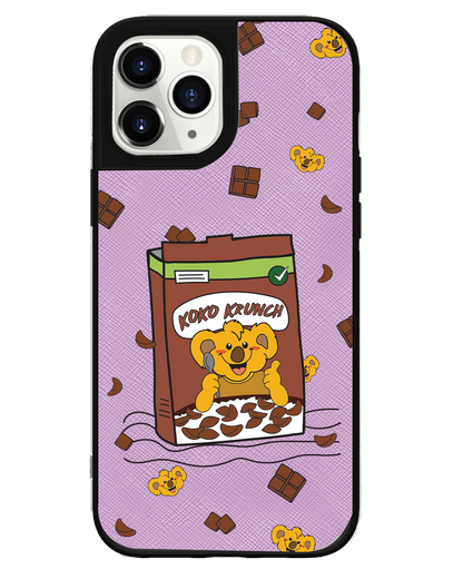 iPhone Leather Grip -  Choco Cereal