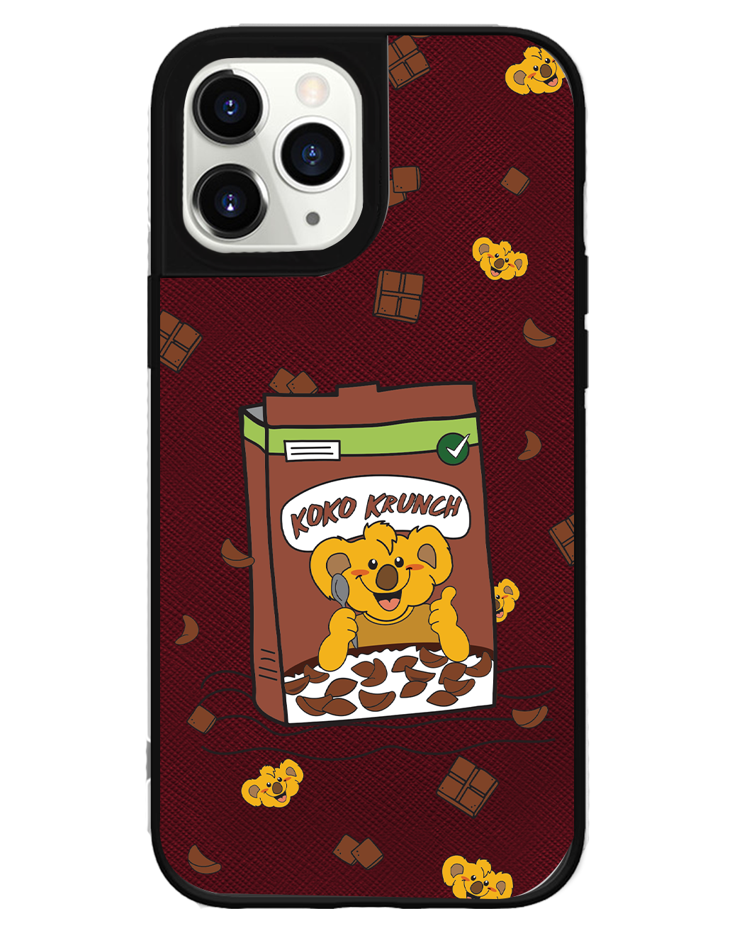 iPhone Leather Grip Case -  Choco Cereal