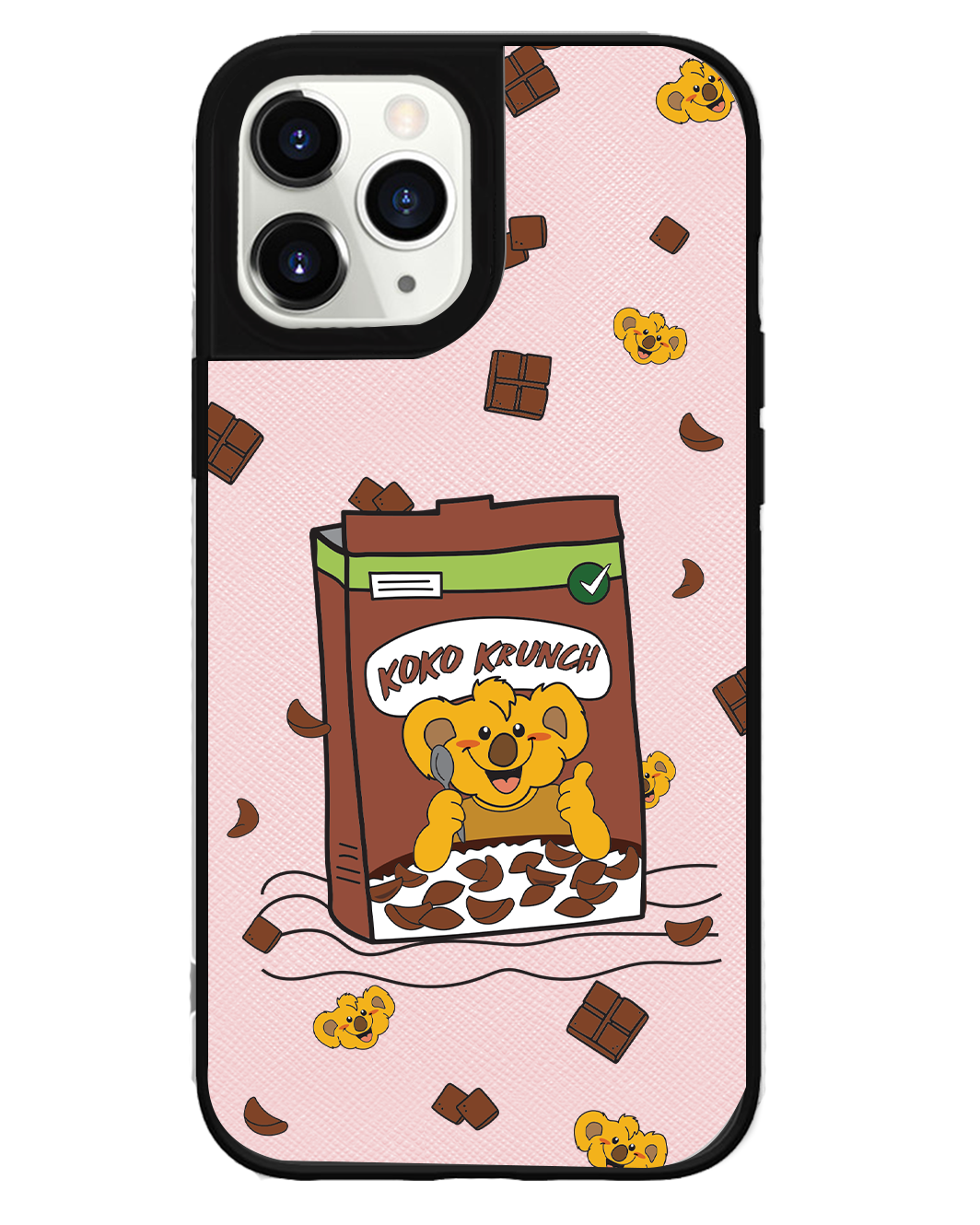 iPhone Leather Grip Case -  Choco Cereal