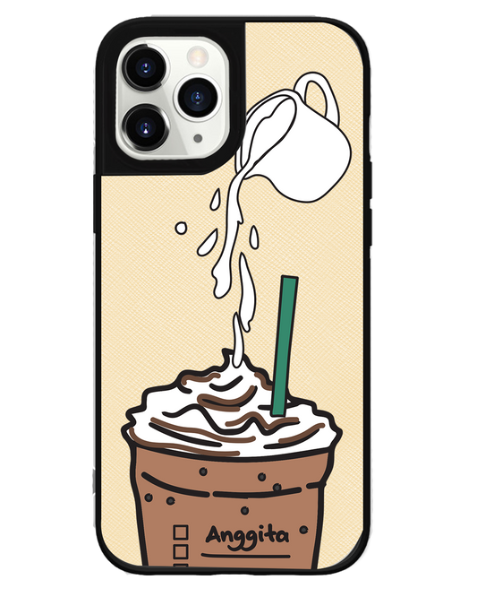 iPhone Leather Grip Case - Coffee Frappe