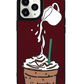 iPhone Leather Grip Case - Coffee Frappe