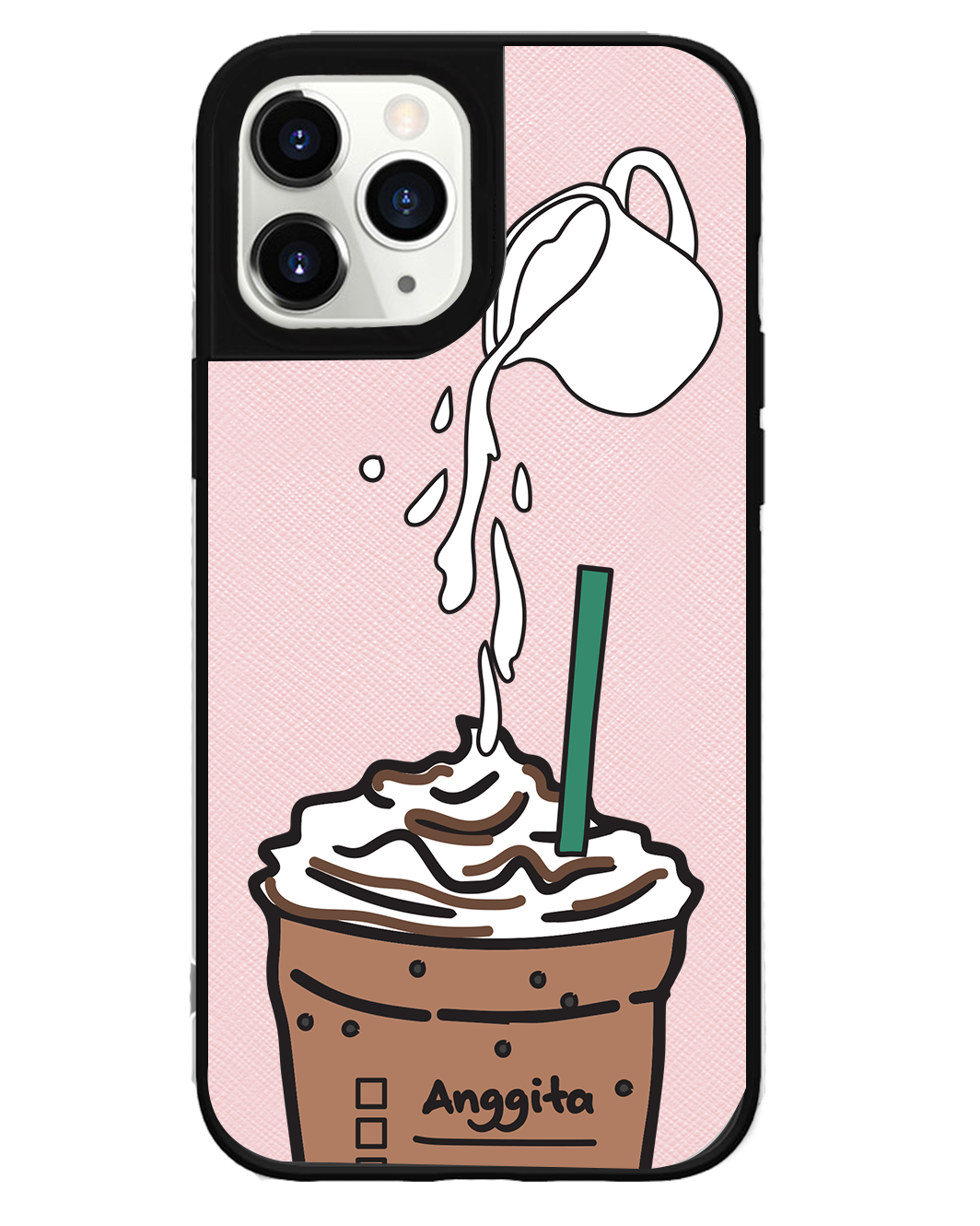 iPhone Leather Grip Case - Coffee Frappe