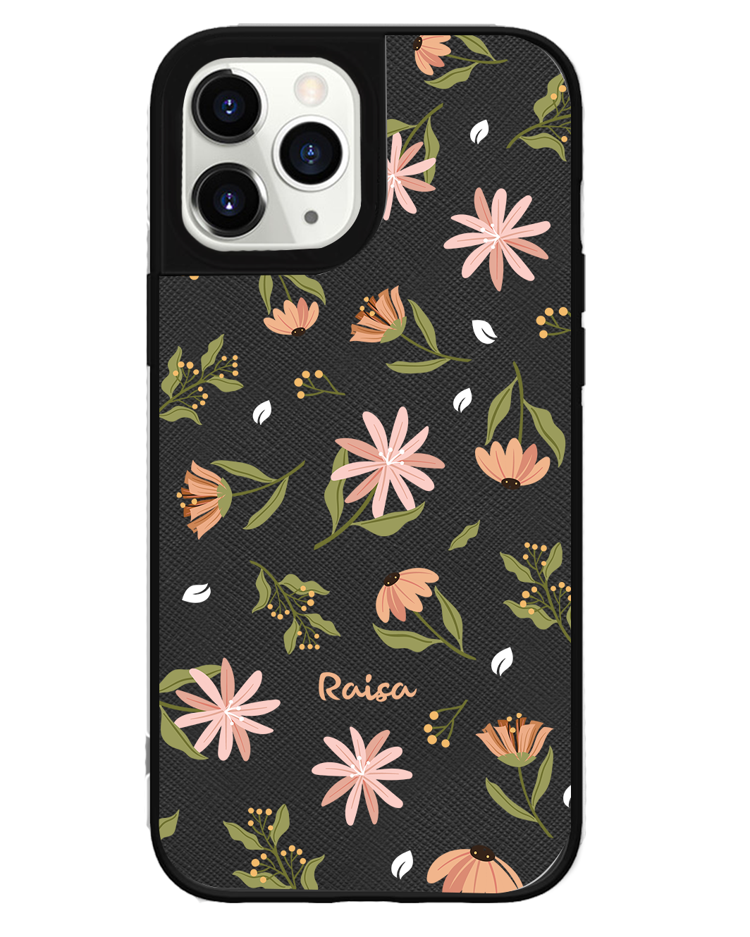 iPhone Leather Grip Case -  Cosmos Flower