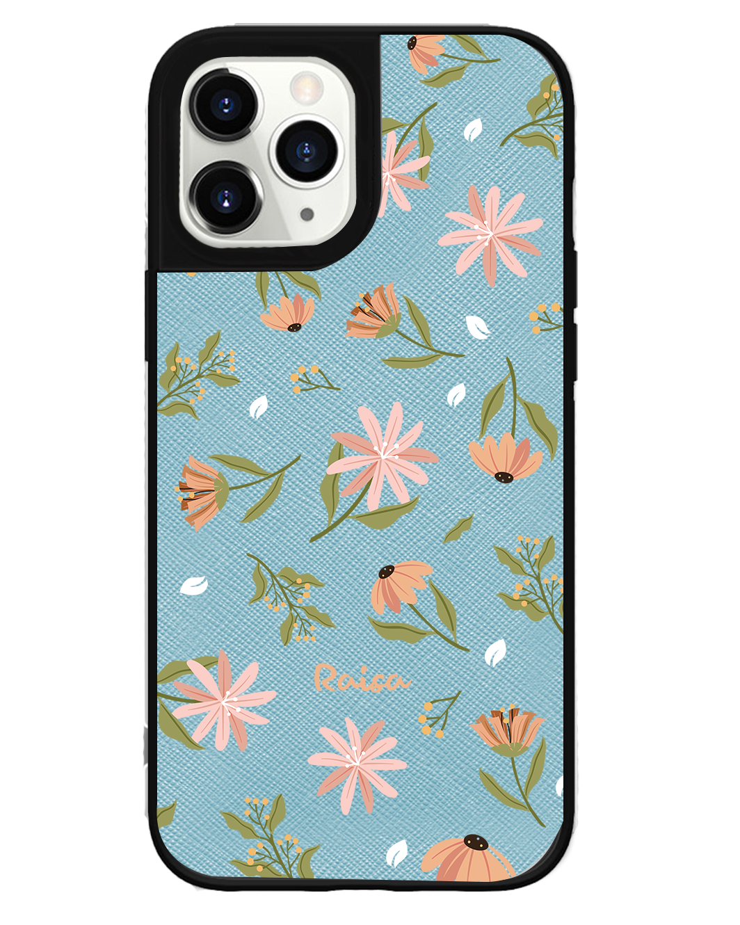 iPhone Leather Grip Case -  Cosmos Flower