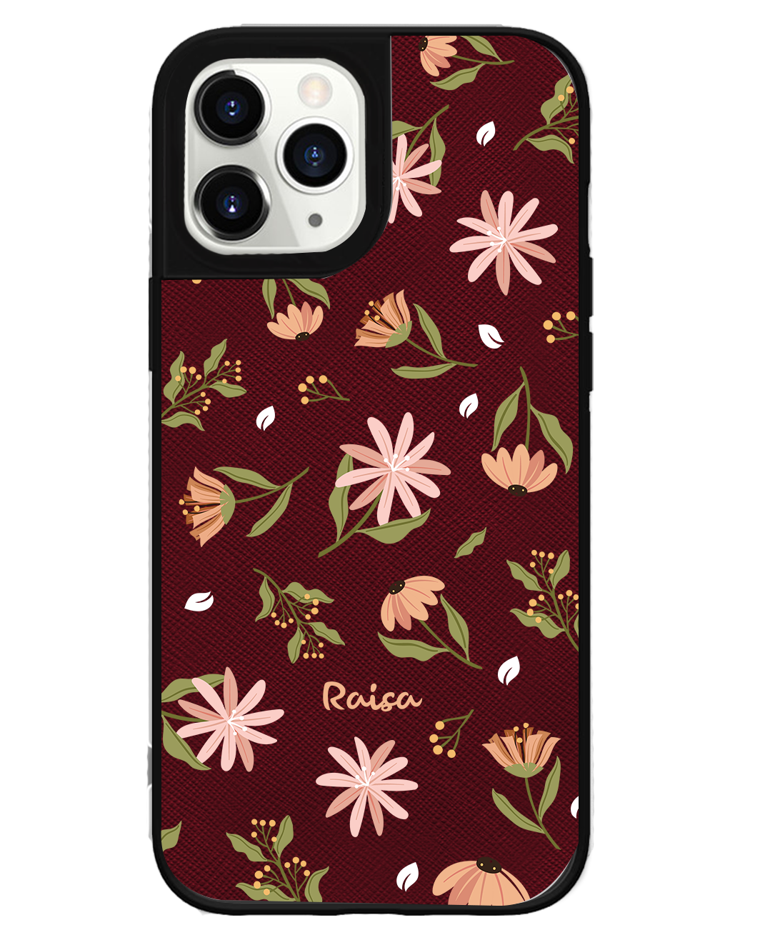 iPhone Leather Grip Case -  Cosmos Flower